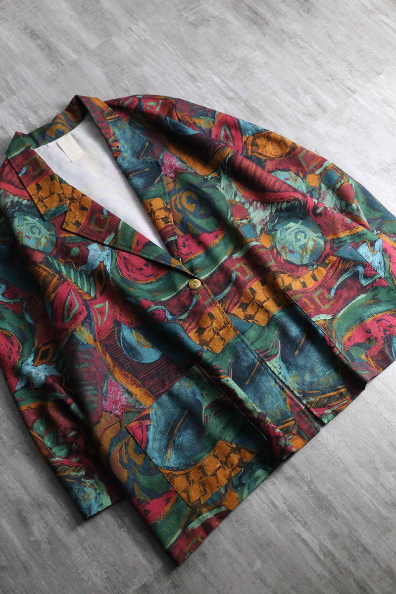 total art painting pattern easy tailored jacket