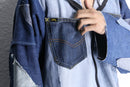 "Re:make" patchwork denim zip jacket