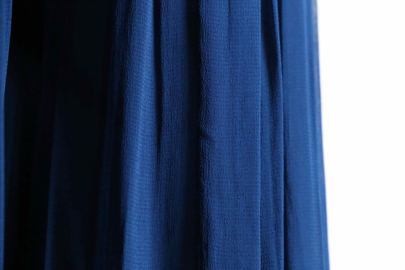 navy color tuck sheer wide pants