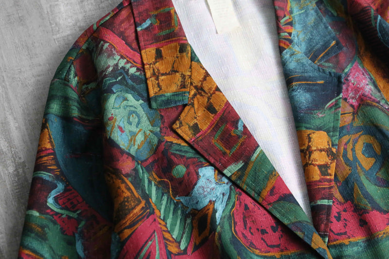 total art painting pattern easy tailored jacket