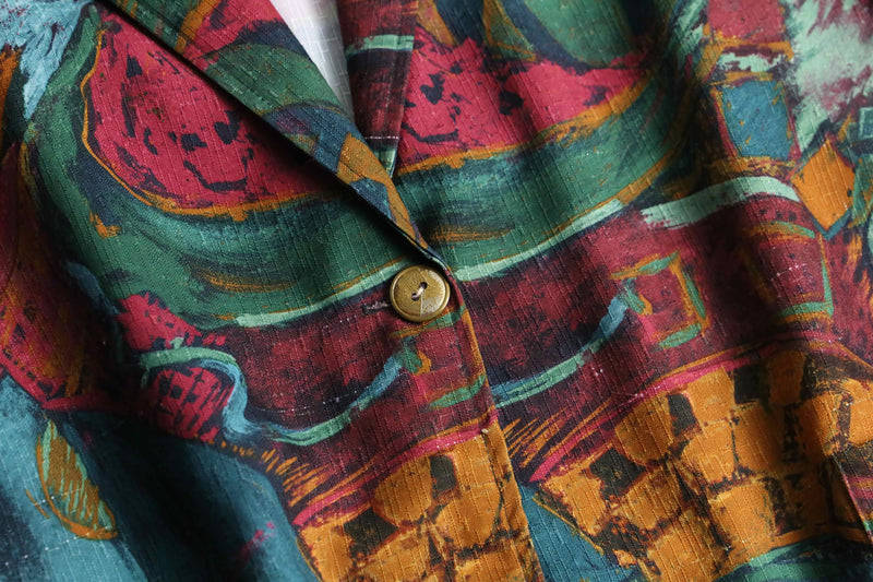 total art painting pattern easy tailored jacket