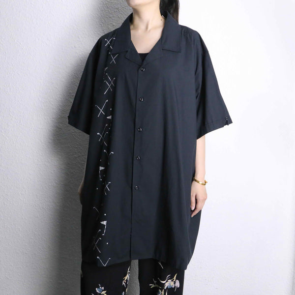 “KING SIZE” 4XL golf design open collar S/S shirt