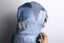"Re:make" patchwork denim zip jacket