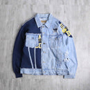 ''Re:make'' sweat docking design denim jacket