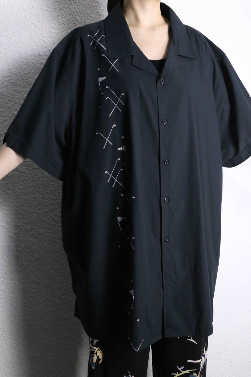“KING SIZE” 4XL golf design open collar S/S shirt