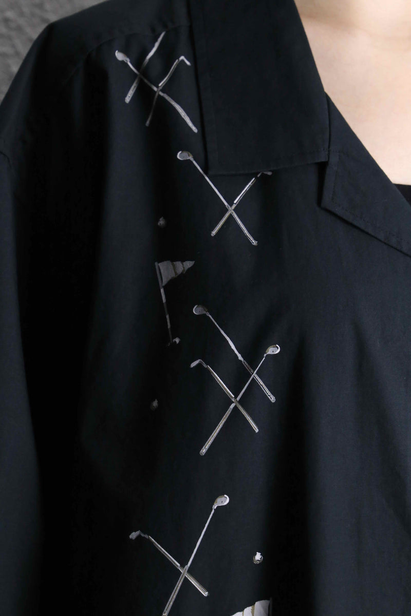 “KING SIZE” 4XL golf design open collar S/S shirt