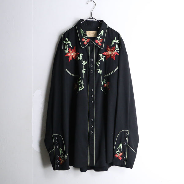 70’s “Scully” black western shirt