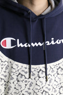 "Re:make" lace docking hoodie