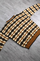 1990s cotton wool roll neck hand knit