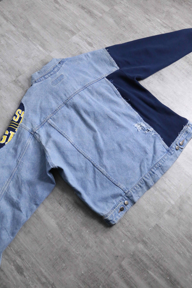 ''Re:make'' sweat docking design denim jacket