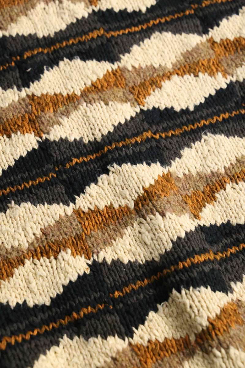 1990s cotton wool roll neck hand knit
