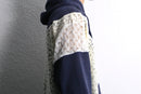 "Re:make" lace docking hoodie