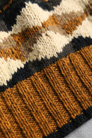 1990s cotton wool roll neck hand knit