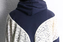 "Re:make" lace docking hoodie