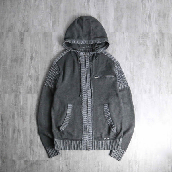 2tone switch design zip up hoodie