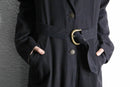 black cotton single chester coat