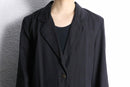 black cotton single chester coat
