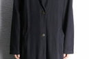 black cotton single chester coat
