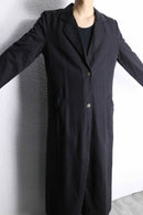 black cotton single chester coat