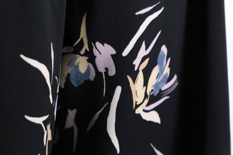 flower design 2tuck easy pants