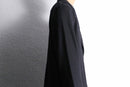black cotton single chester coat