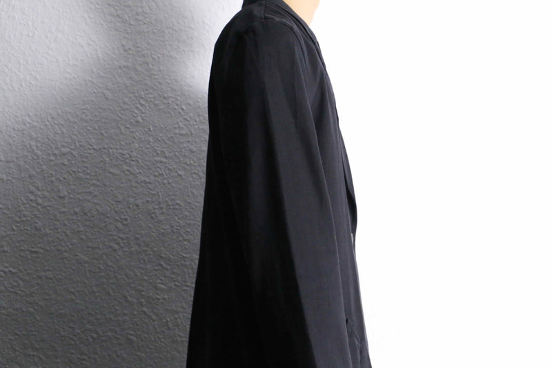 black cotton single chester coat
