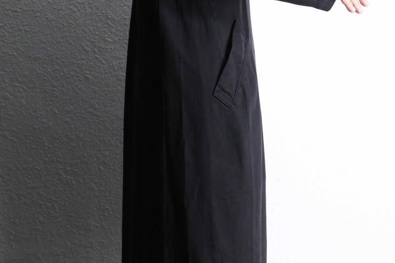 black cotton single chester coat
