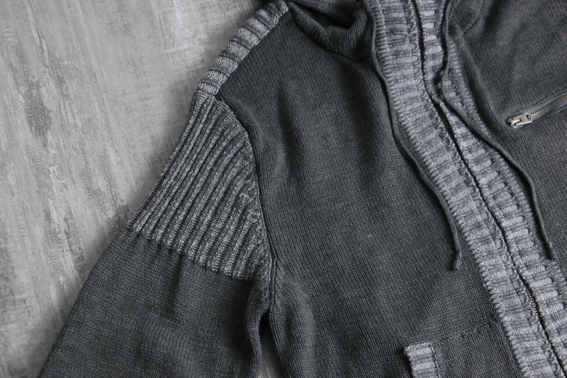 2tone switch design zip up hoodie