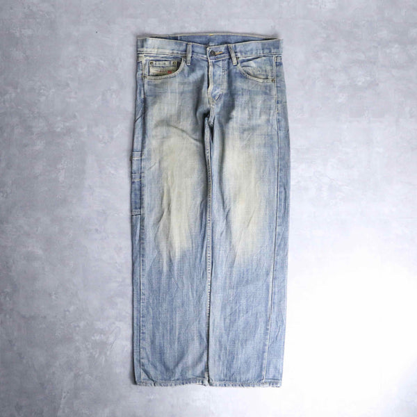 “Diesel” pale blue wide straight denim