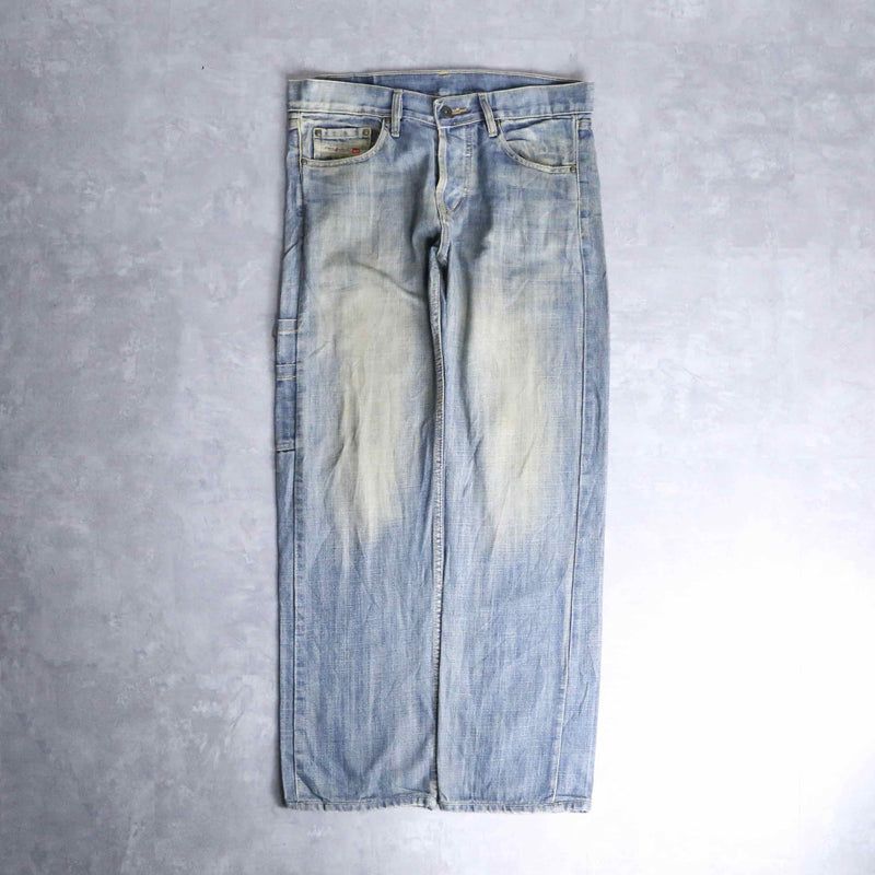 “Diesel” pale blue wide straight denim