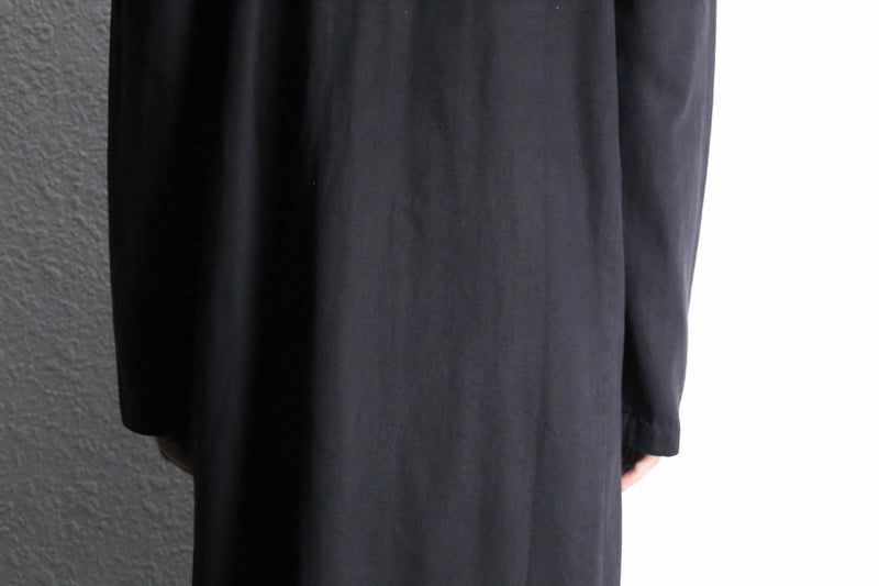 black cotton single chester coat