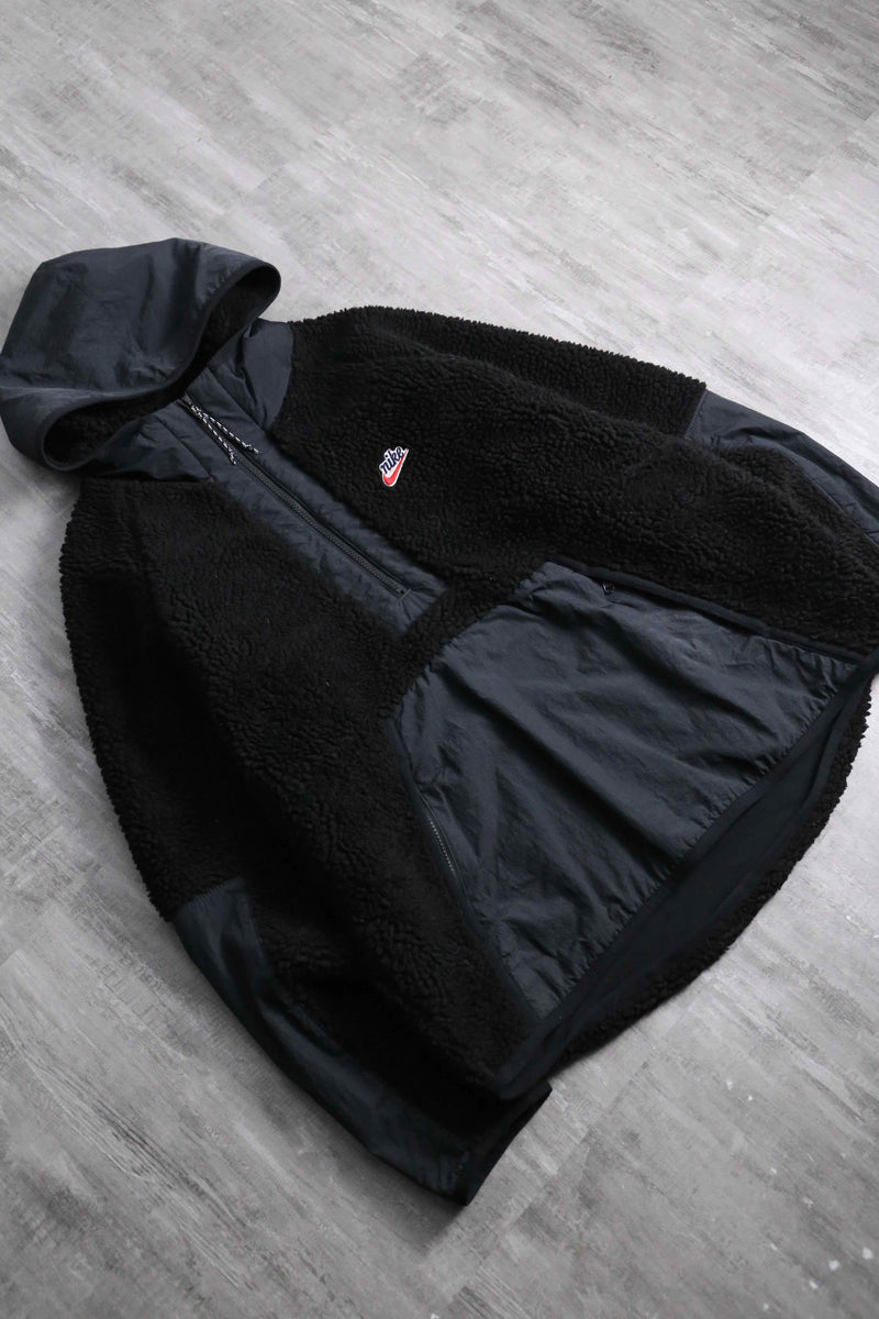 2000s NIKE nylon switch boa fleece half zip parka