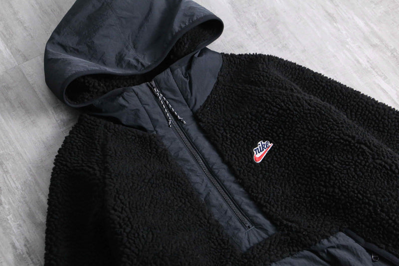 2000s NIKE nylon switch boa fleece half zip parka