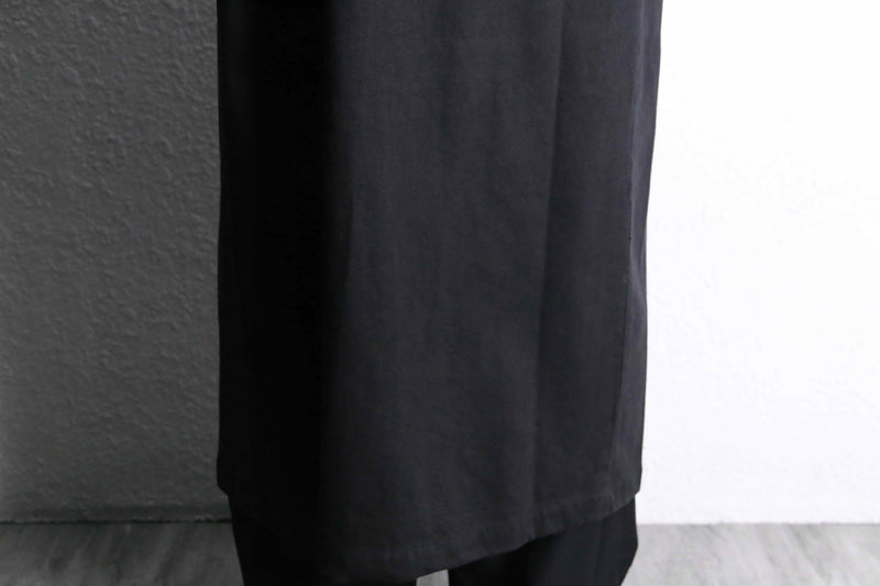 black cotton single chester coat