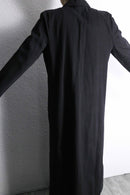 black cotton single chester coat
