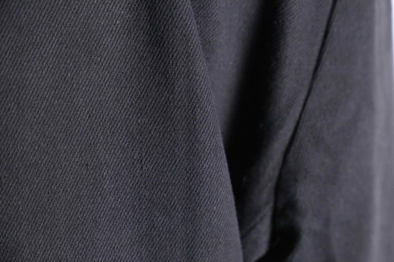 black cotton single chester coat