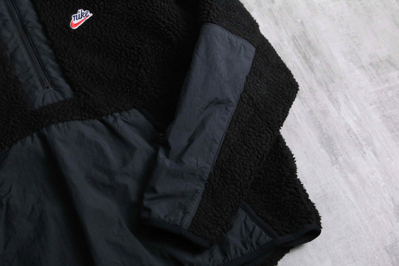2000s NIKE nylon switch boa fleece half zip parka
