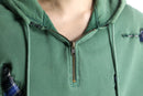 "Re:make" check design loose silhouette hoodie