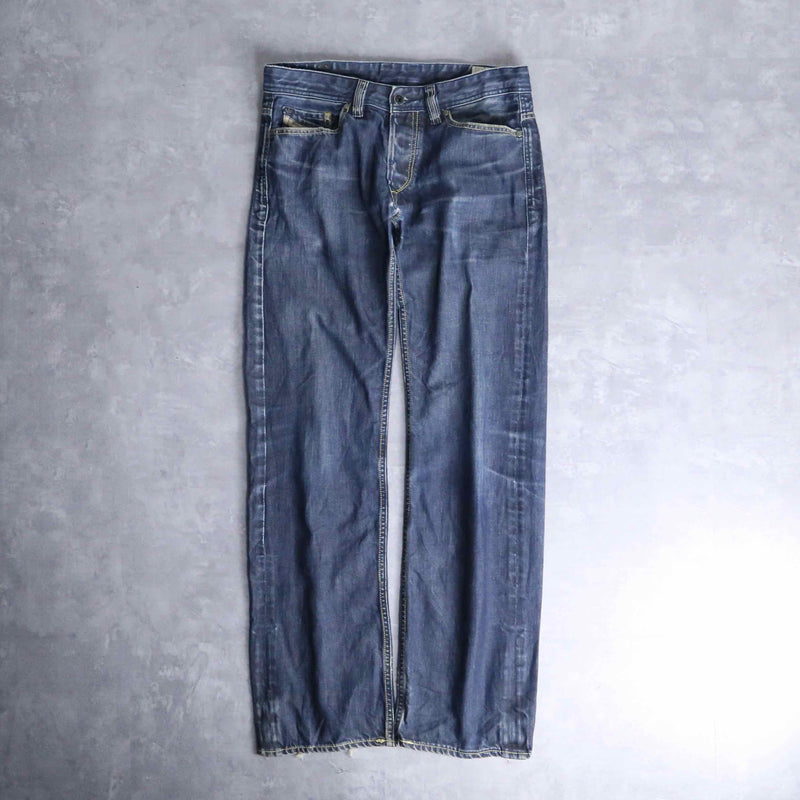 ”DIESEL × adidas” ADI-VIKER 4B straight denim pants