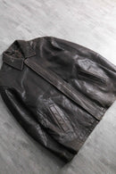 soft hide shadow leather jacket