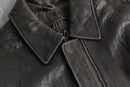 soft hide shadow leather jacket