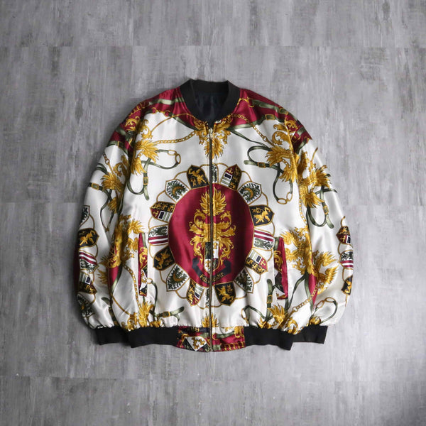 1990-00s baroque pattern reversible blouson