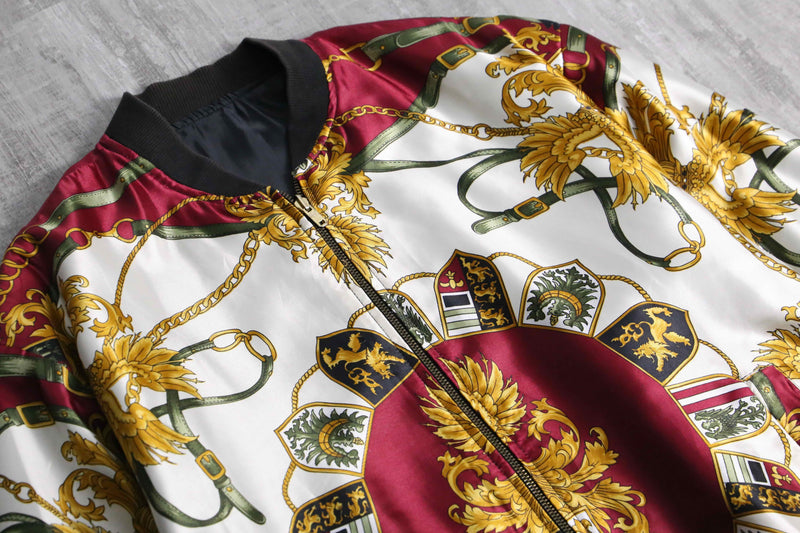 1990-00s baroque pattern reversible blouson