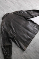 soft hide shadow leather jacket