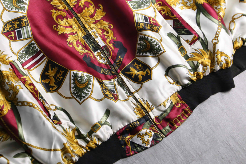 1990-00s baroque pattern reversible blouson