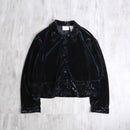 black color velour short jacket