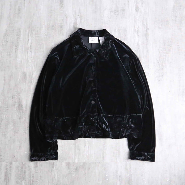 black color velour short jacket