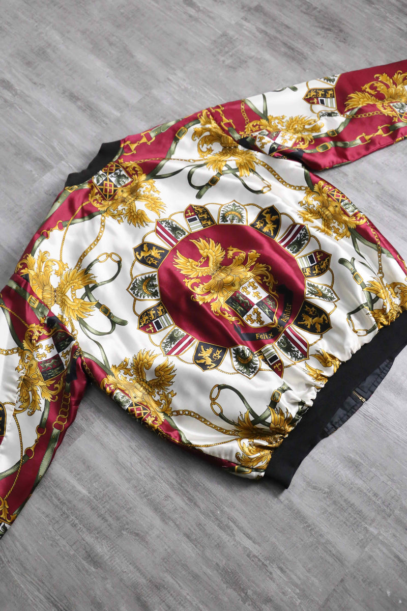 1990-00s baroque pattern reversible blouson