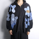 "Re:make" docking flower zip hoodie