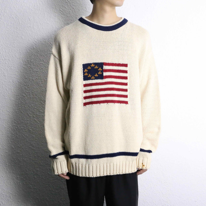 stars and stripe like cotton knit